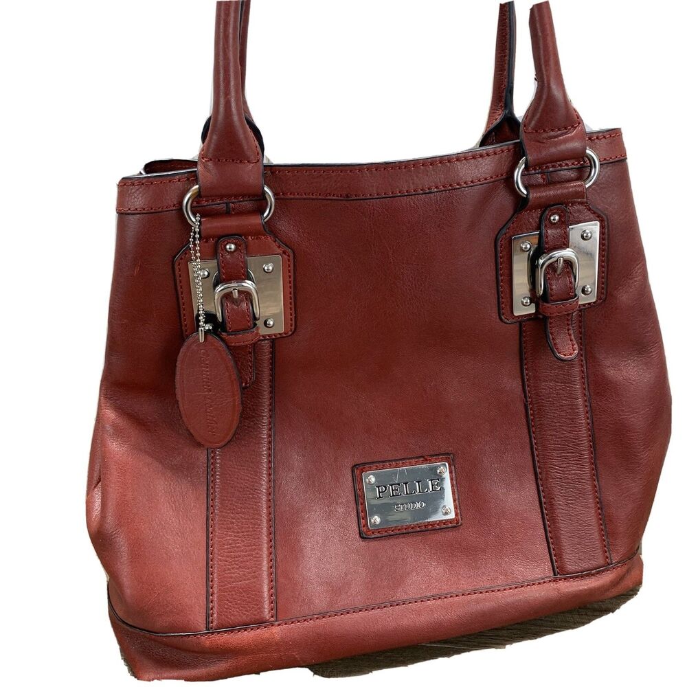 Pelle Studio Vtg Red Leather Shoulder Purse
